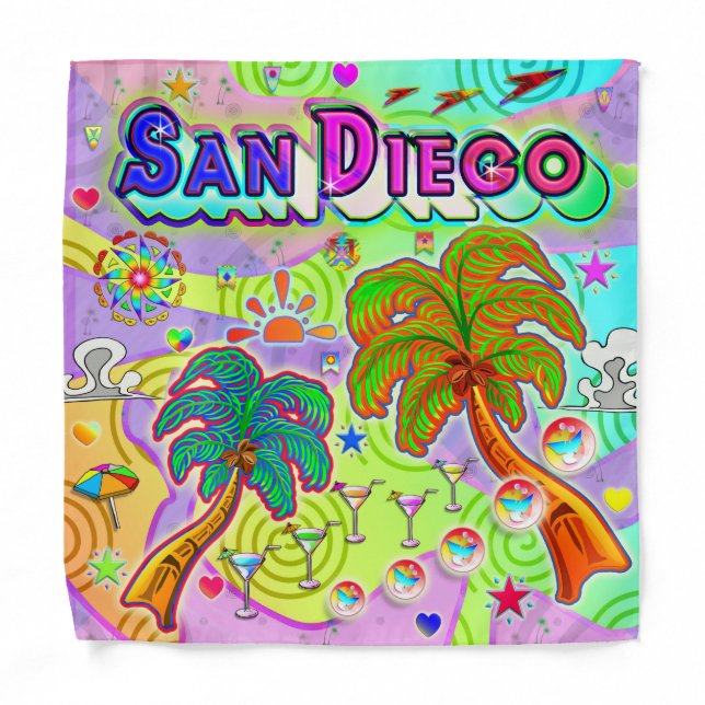 San Diego Vacation Target Bandana (Front)