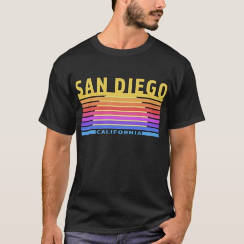 San Diego Vintage Sunset Sunrise T_Shirt