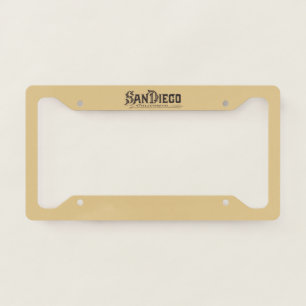 San Diego Vintage Typeface License Plate Frame