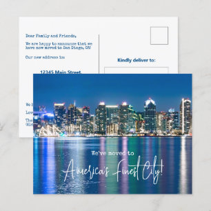 San Diego We Have Moved Moving Announcement Postcard