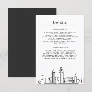 San Diego Wedding   Guest Details Invitation