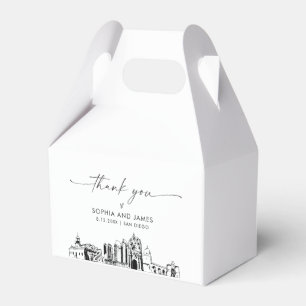 San Diego Wedding Personalized Favor Box