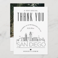San Diego Wedding | Thank You + Photo Card