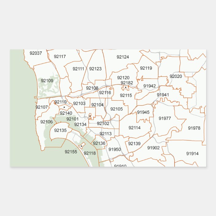 Zip Code Map San Diego United States Map