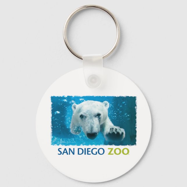 San Diego Zoo Polar Bear Keychain (Front)