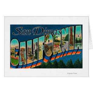 San Dimas, California - Large Letter Scenes Cards