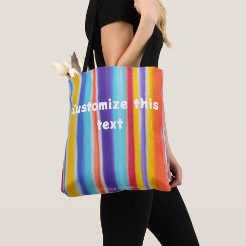 San Elenas colorful beach style tote bag 