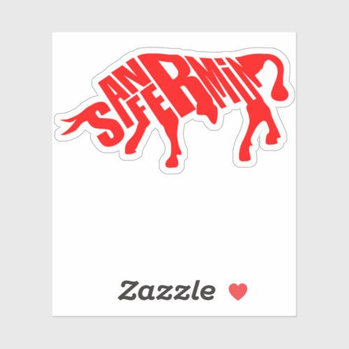 San Fermin Bull _ Running of the Bulls Pamplona Sticker