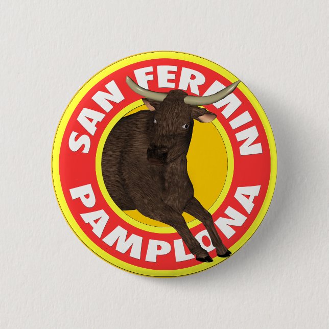 San Fermin de Pamplona Pinback Button (Front)