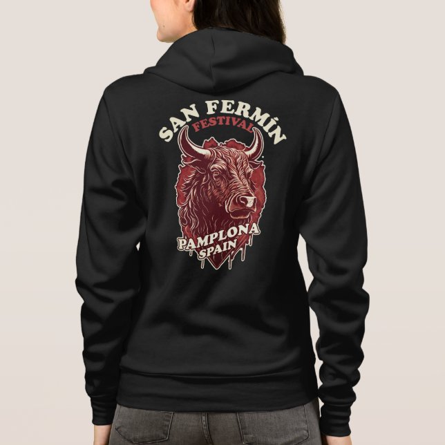 San Fermin Festival - Running Of The Bulls Hoodie (Back)