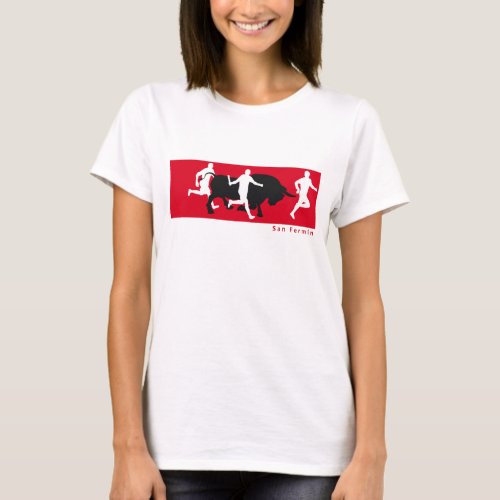 San Fermin Pamplona running with the bulls T_Shirt