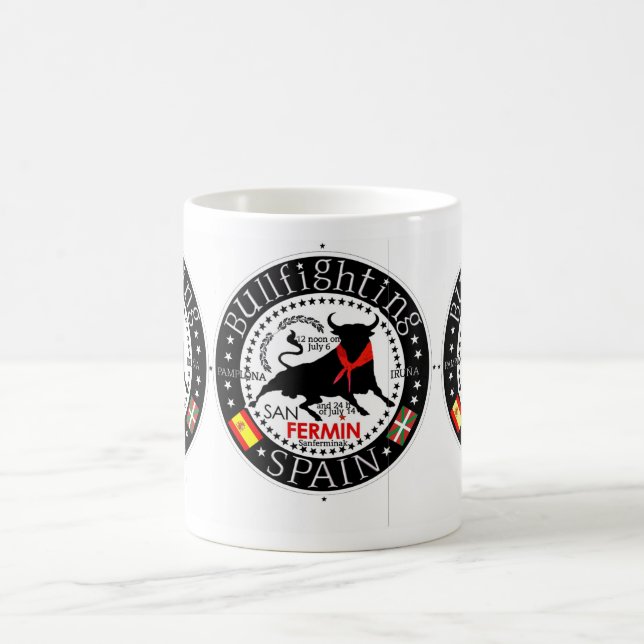 SAN FERMIN SPAIN BULLFIGHTING COFFEE MUG (Center)