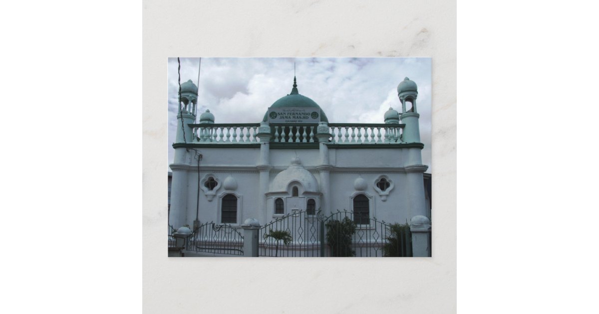 San Fernando Jama Masjid (Mosque) Trinidad Postcard | Zazzle