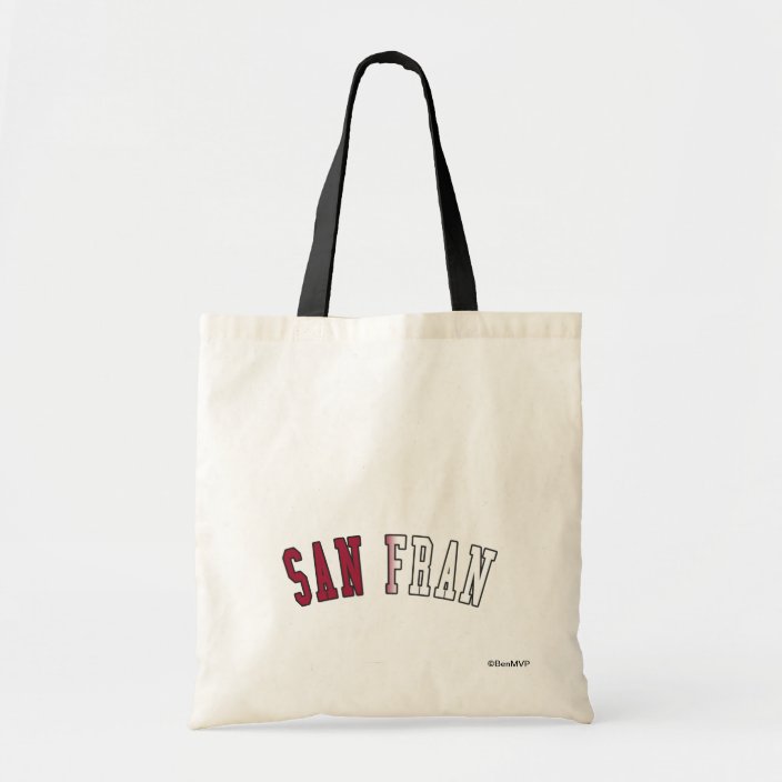 San Fran in California State Flag Colors Bag