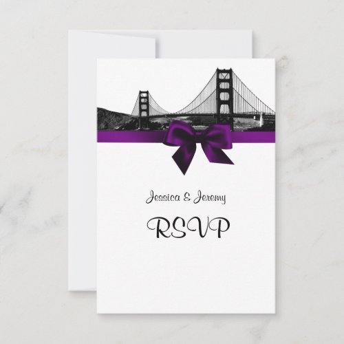 San Fran Skyline Etched BW Purple RSVP 2