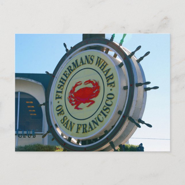 san fran wharf sign postcard (Front)