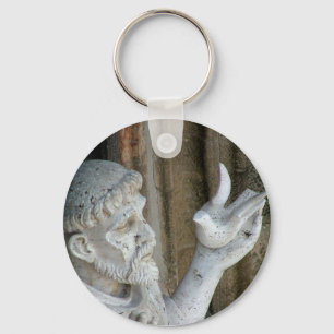 San Francis and the dove Keychain