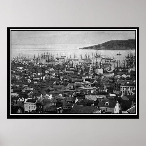 San Francisco 1851 vintage Photo Poster