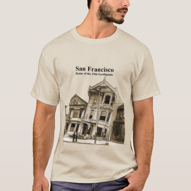 San Francisco 1906 Earthquake Illustration URM T-Shirt (Front)