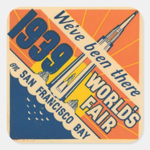 San Francisco 1939 Worlds Fair Sticker