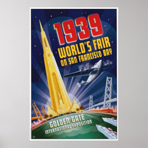 San Francisco 1939 Worlds Fair Vintage Poster