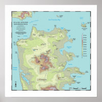 San Francisco 25ft Sea Rise Map - 16x16