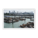 San Francisco and Pier 39 Sea Lions City Skyline Acrylic Tray