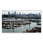 San Francisco and Pier 39 Sea Lions City Skyline Business Card Magnet