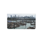 San Francisco and Pier 39 Sea Lions City Skyline Checkbook Cover