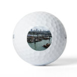 San Francisco and Pier 39 Sea Lions City Skyline Golf Balls