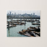 San Francisco and Pier 39 Sea Lions City Skyline Jigsaw Puzzle