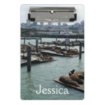 San Francisco and Pier 39 Sea Lions City Skyline Mini Clipboard