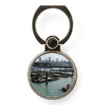 San Francisco and Pier 39 Sea Lions City Skyline Phone Ring Stand