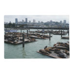 San Francisco and Pier 39 Sea Lions City Skyline Placemat