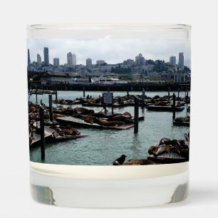 San Francisco and Pier 39 Sea Lions City Skyline Scented Candle