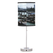 San Francisco and Pier 39 Sea Lions City Skyline Table Lamp (Back)