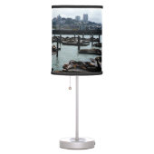 San Francisco and Pier 39 Sea Lions City Skyline Table Lamp (Right)