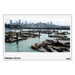 San Francisco and Pier 39 Sea Lions City Skyline Wall Decal