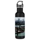 San Francisco and Pier 39 Sea Lions City Skyline Water Bottle
