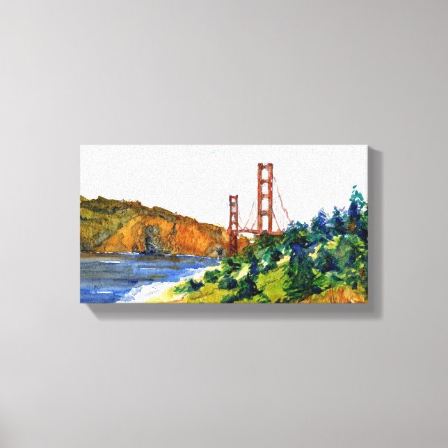 San Francisco and the Beautiful Golden Gate Bridge Canvas Print (Front)