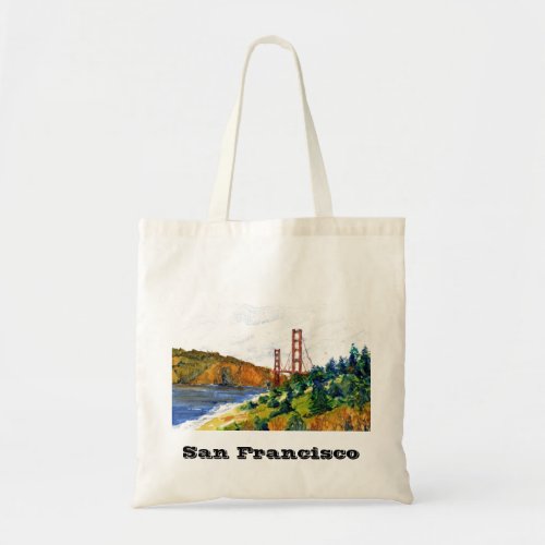 San Francisco and the Beautiful Golden Gate Bridge Tote Bag