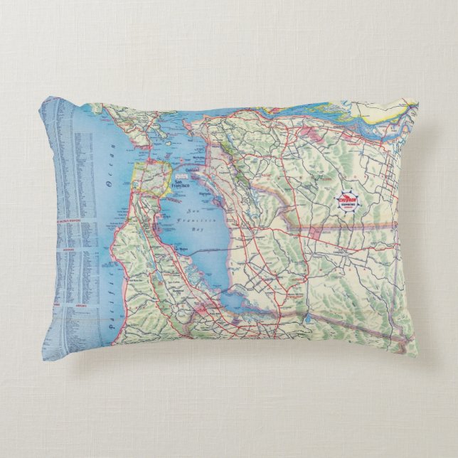 San Francisco and Vicinity Accent Pillow (Front)