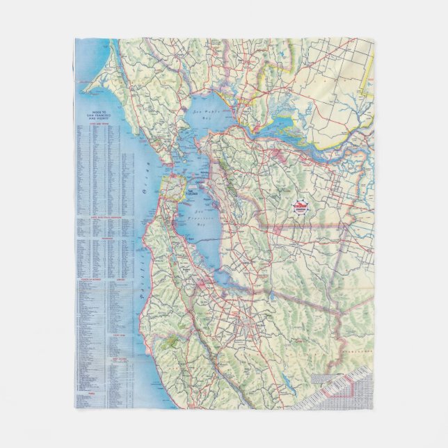 San Francisco and Vicinity Fleece Blanket (Front)