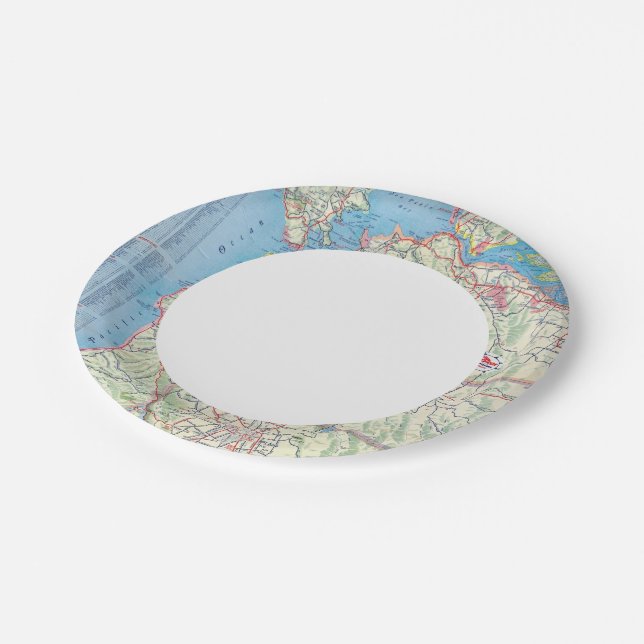 San Francisco and Vicinity Paper Plates (Angled)