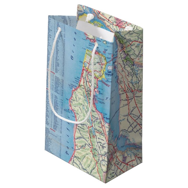 San Francisco and Vicinity Small Gift Bag (Back Angled)