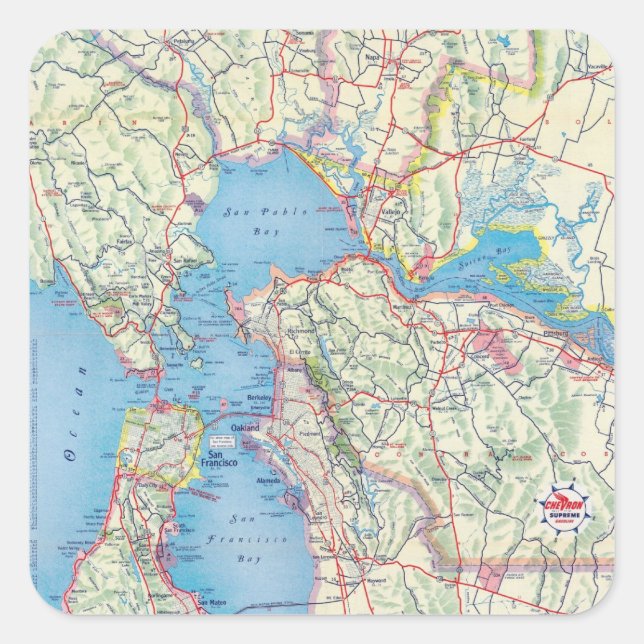 San Francisco and Vicinity Square Sticker (Front)