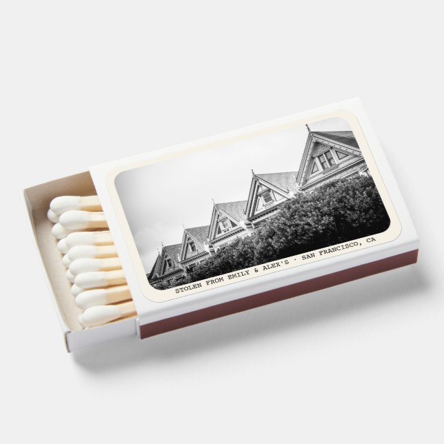 San Francisco Apartment Decor Housewarming Party Matchboxes (Front Open)