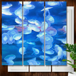 San Francisco Aquarium Jellyfish 0925 Triptych