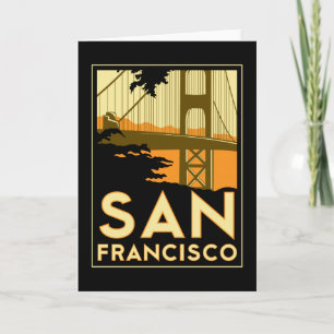 San Francisco Art Deco Travel Poster Card