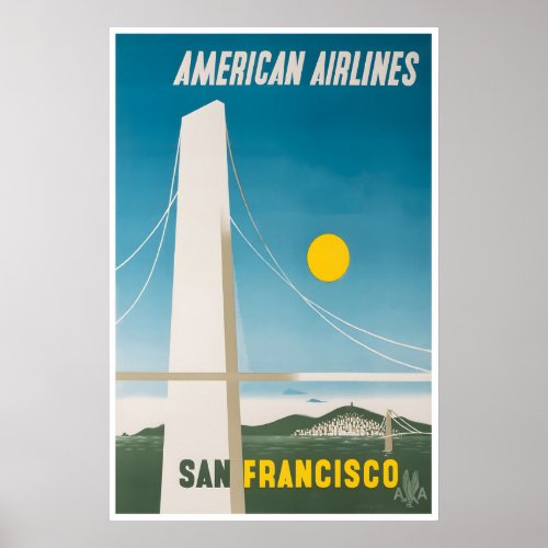 San Francisco Art Retro Print Travel Poster Home